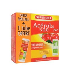 Superdiet Acerola 500 Bio 24 Comprimés + 12 Offerts