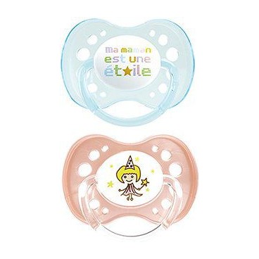 Dodie Sucette Physiologique Silicone Duo Fille +18 Mois P51