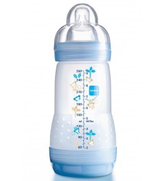 MAM Biberon Africa Bleu Système Anti-Colique Tétine Débit 2 260 Ml