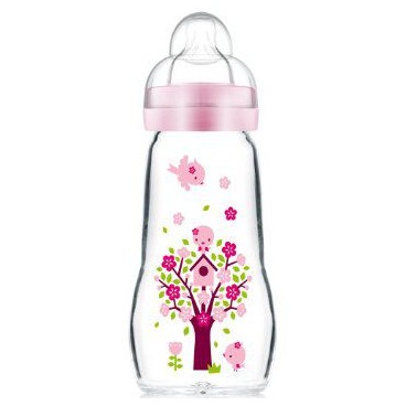 MAM Biberon Verre Rose 260Ml