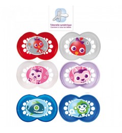 MAM Sucettes Décor Animaux Silicone Duo + 18 Mois